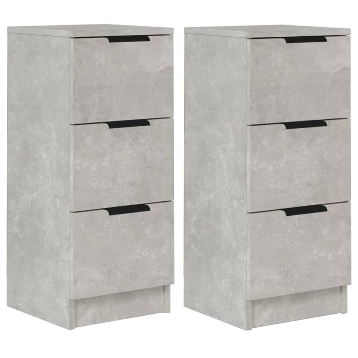 vidaXL Ντουλάπια 2 τεμ. Γκρι Σκυροδέματος 30x30x70 εκ. Επεξεργ. Ξύλο