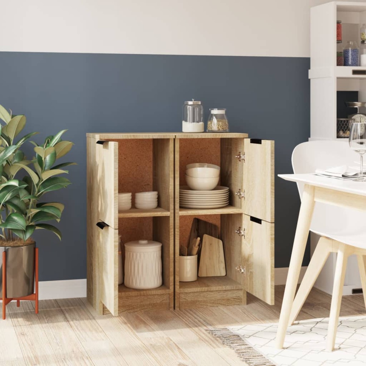 vidaXL Ντουλάπια 2 τεμ. Sonoma Δρυς 30x30x70 εκ. Επεξεργασμένο Ξύλο