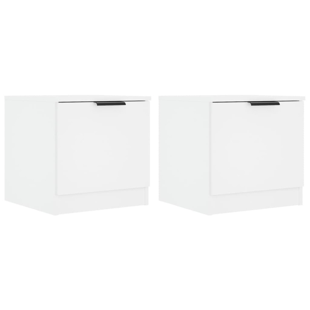 vidaXL Κομοδίνα 2 τεμ. Λευκά 40 x 39 x 40 εκ.