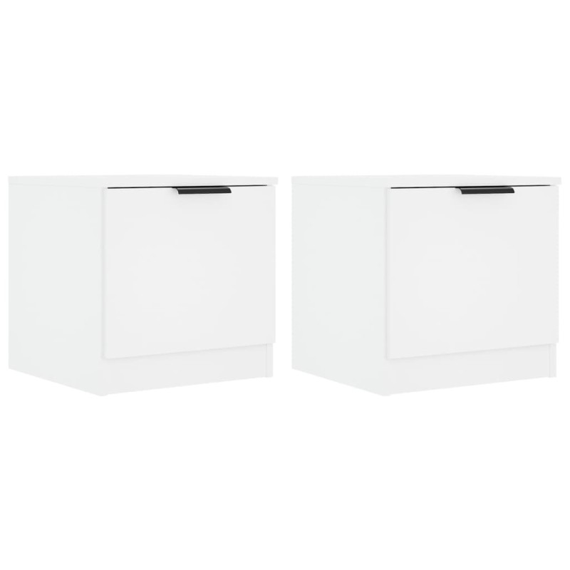 vidaXL Κομοδίνα 2 τεμ. Λευκά 40 x 39 x 40 εκ.