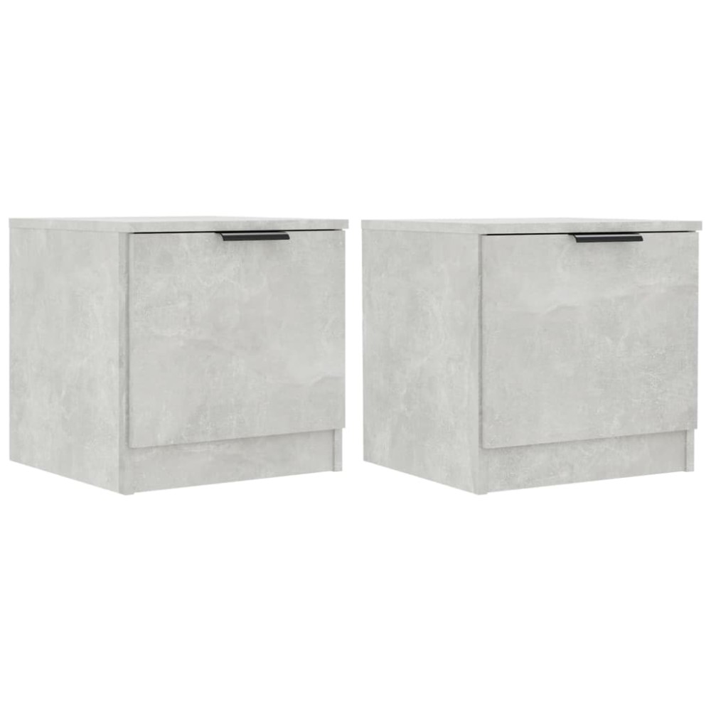 vidaXL Κομοδίνα 2 τεμ. Γκρι Σκυροδέματος 40 x 39 x 40 εκ.