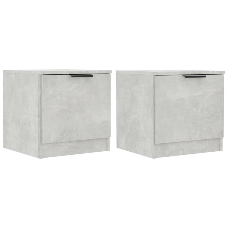 vidaXL Κομοδίνα 2 τεμ. Γκρι Σκυροδέματος 40 x 39 x 40 εκ.