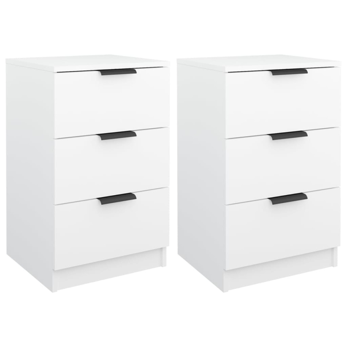 vidaXL Κομοδίνα 2 τεμ. Λευκά 40 x 36 x 65 εκ.