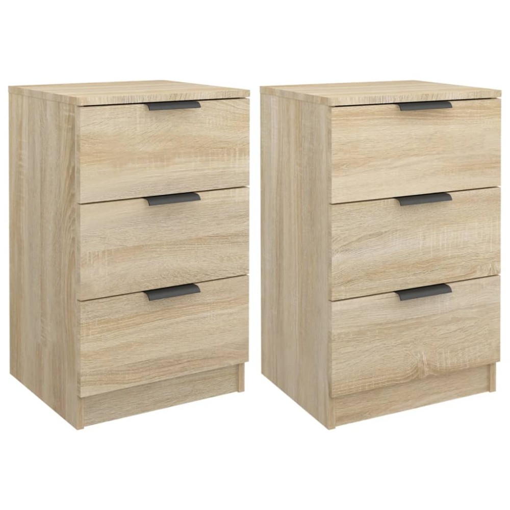 vidaXL Κομοδίνα 2 τεμ. Sonoma Δρυς 40 x 36 x 65 εκ.