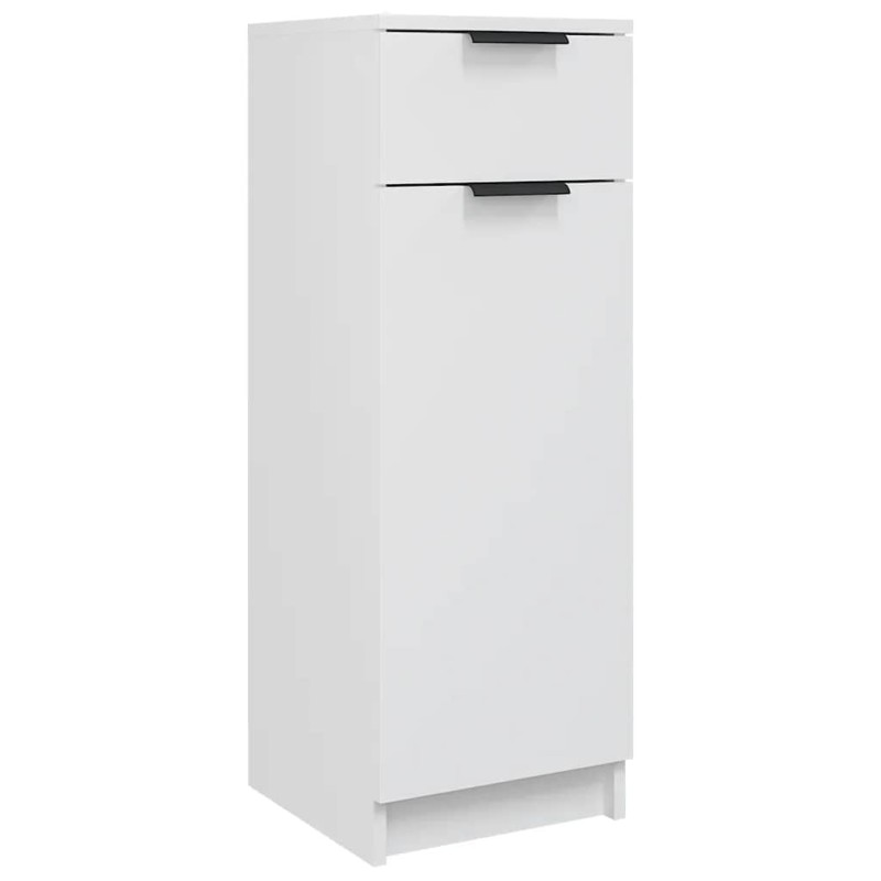vidaXL Ντουλάπι Μπάνιου Λευκό 32 x 33,5 x 90 εκ. Επεξεργασμένο Ξύλο