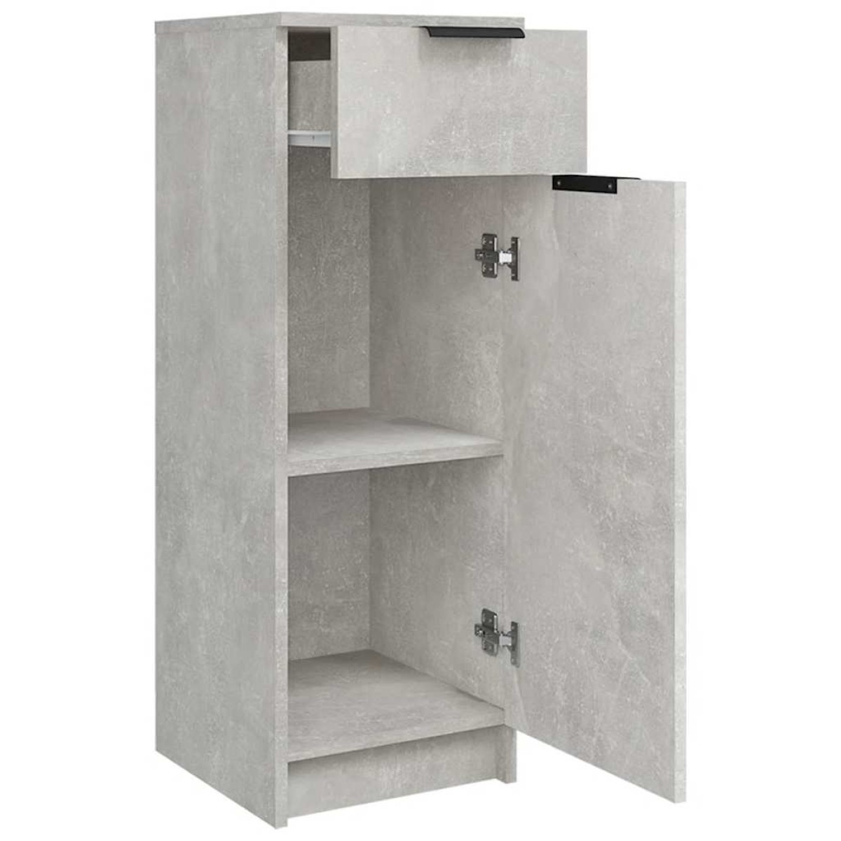 vidaXL Ντουλάπι Μπάνιου Γκρι Σκυροδέματος 32x34x90 εκ. Επεξεργ. Ξύλο