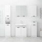 vidaXL Ντουλάπι Μπάνιου Λευκό 64,5 x 33,5 x 59 εκ. Επεξεργασμένο Ξύλο