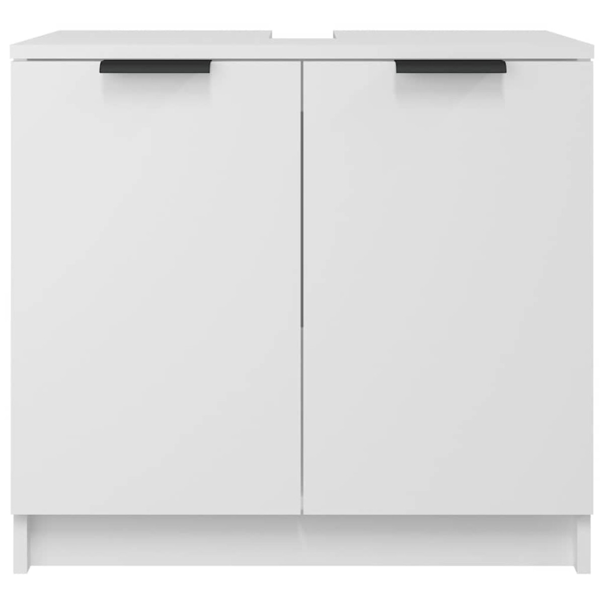 vidaXL Ντουλάπι Μπάνιου Λευκό 64,5 x 33,5 x 59 εκ. Επεξεργασμένο Ξύλο
