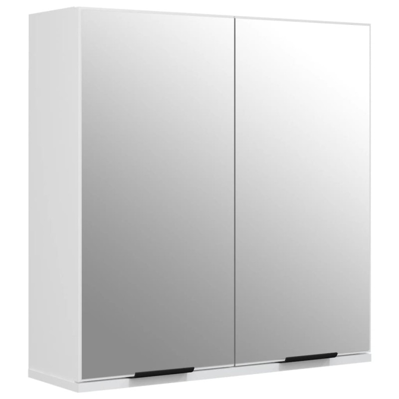 vidaXL Ντουλάπα Καθρέφτη Μπάνιου Λευκή 64 x 20 x 67 εκ.
