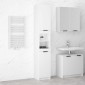 vidaXL Ντουλάπι Μπάνιου Λευκό 32 x 34 x 188,5 εκ. Επεξεργασμένο Ξύλο
