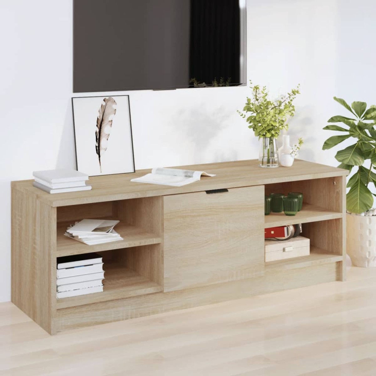 vidaXL Έπιπλο Τηλεόρασης Sonoma Δρυς 102x35,5x36,5εκ. Επεξεργ. Ξύλο
