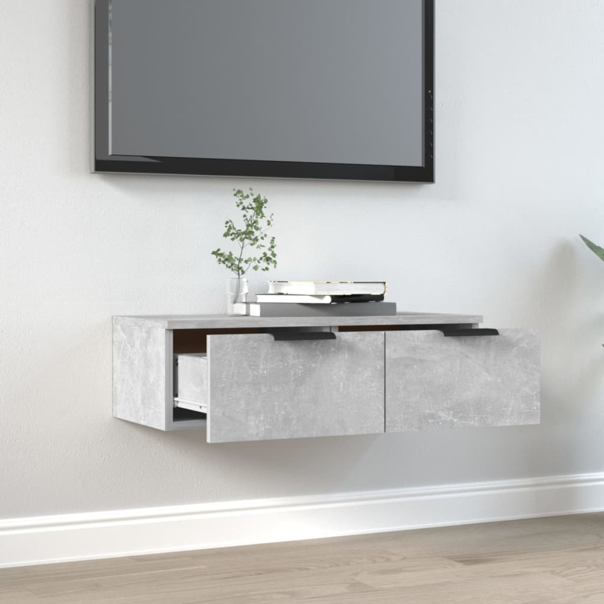 vidaXL Ντουλάπι Τοίχου Γκρι Σκυρ. 68x30x20 εκ. Επεξεργασμένο Ξύλο