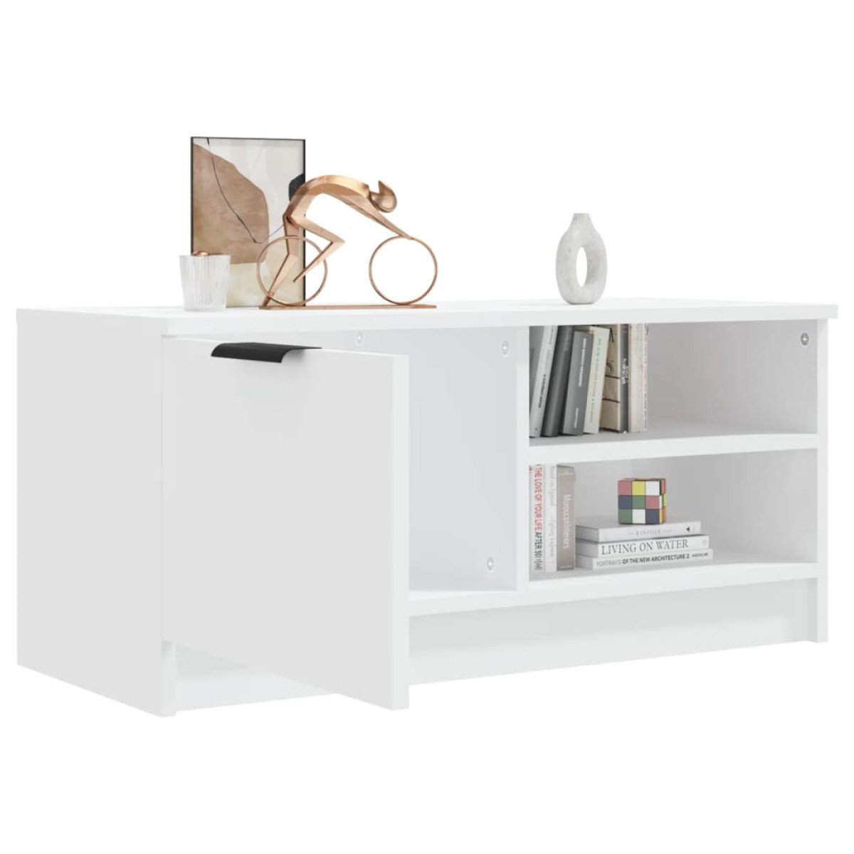 vidaXL Έπιπλο Τηλεόρασης Λευκό 80x35x36,5 εκ. Επεξεργασμένο Ξύλο