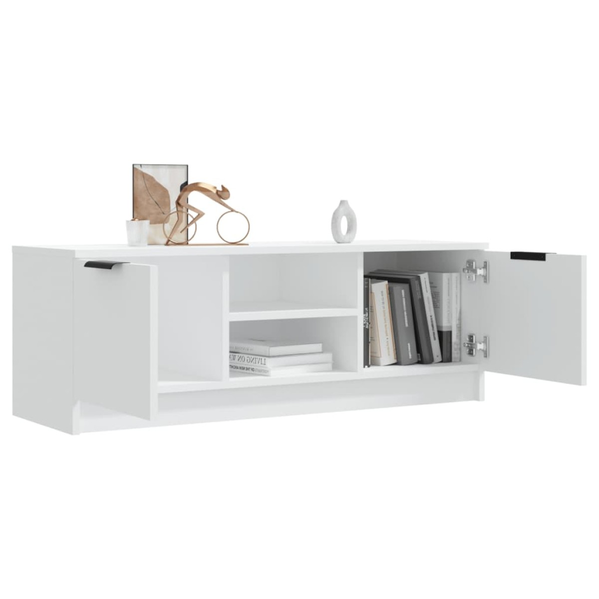 vidaXL Έπιπλο Τηλεόρασης Λευκό 102x35x36,5 εκ. Επεξεργασμένο Ξύλο