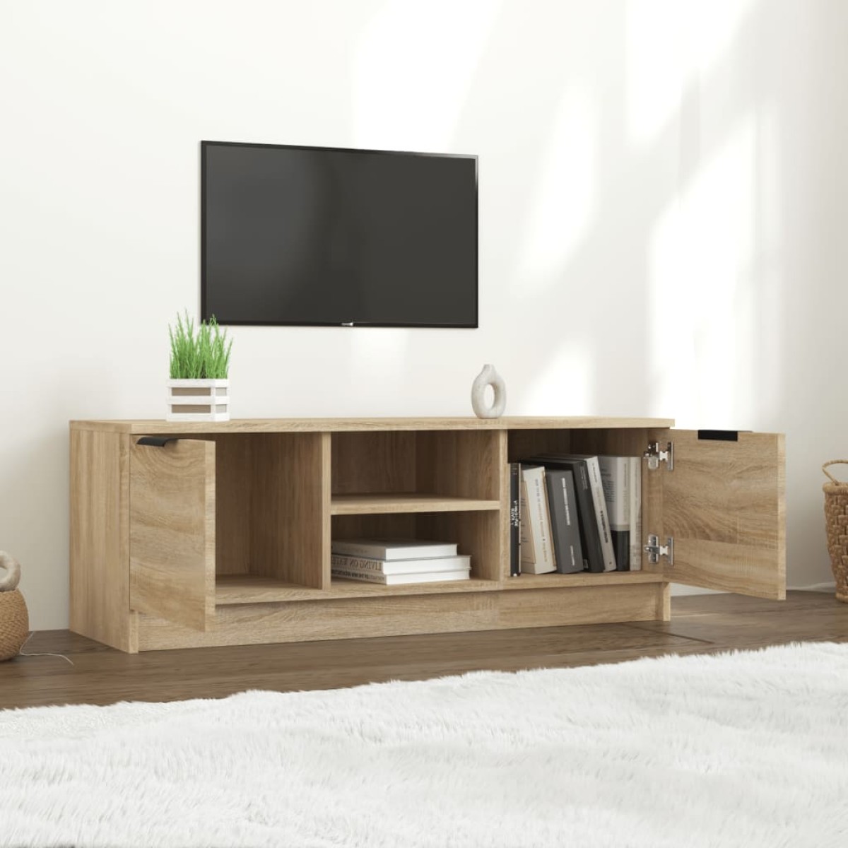 vidaXL Έπιπλο Τηλεόρασης Sonoma Δρυς 102x35x36,5εκ. Επεξεργασμένο Ξύλο