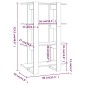 vidaXL Βιβλιοθήκη/Διαχωριστικό Χώρου Μαύρο 80 x 30 x 123,5 εκ.