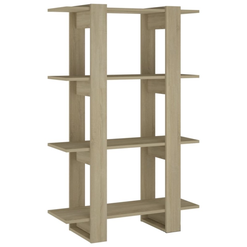 vidaXL Βιβλιοθήκη/Διαχωριστικό Χώρου Sonoma Δρυς 80 x 30 x 123,5 εκ.