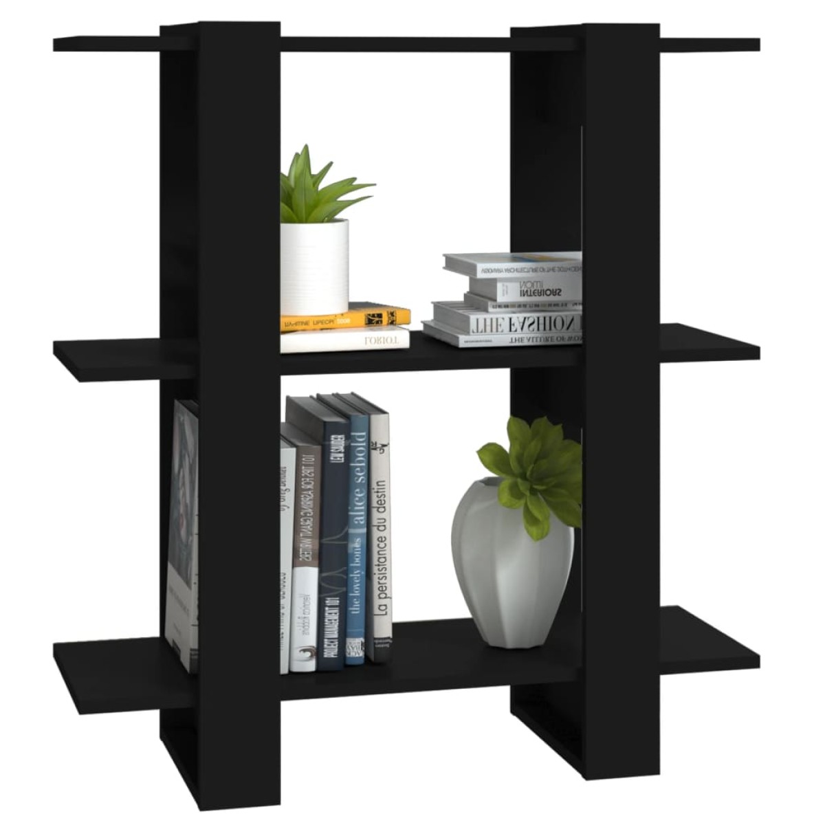 vidaXL Βιβλιοθήκη/Διαχωριστικό Χώρου Μαύρο 80 x 30 x 87 εκ.