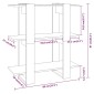 vidaXL Βιβλιοθήκη/Διαχωριστικό Χώρου Μαύρο 80 x 30 x 87 εκ.
