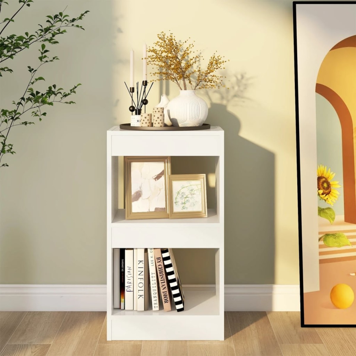 vidaXL Βιβλιοθήκη/Διαχωριστικό Χώρου Λευκό 40x30x72 εκ. Μοριοσανίδα
