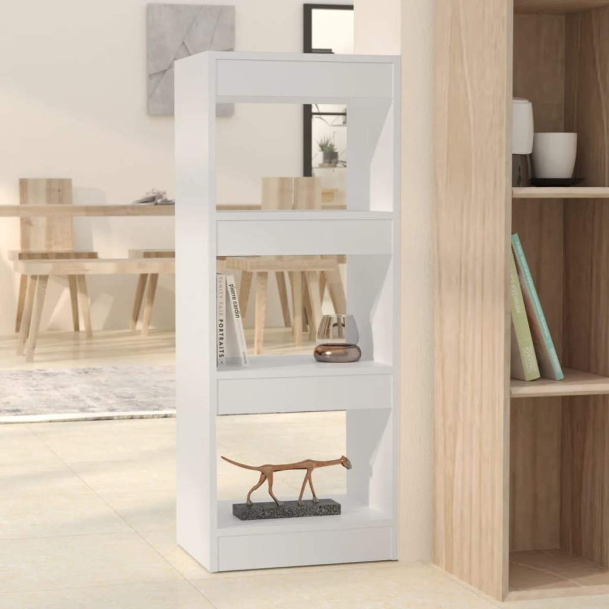 vidaXL Βιβλιοθήκη/Διαχωριστικό Χώρου Λευκό 40x30x103 εκ. Μοριοσανίδα