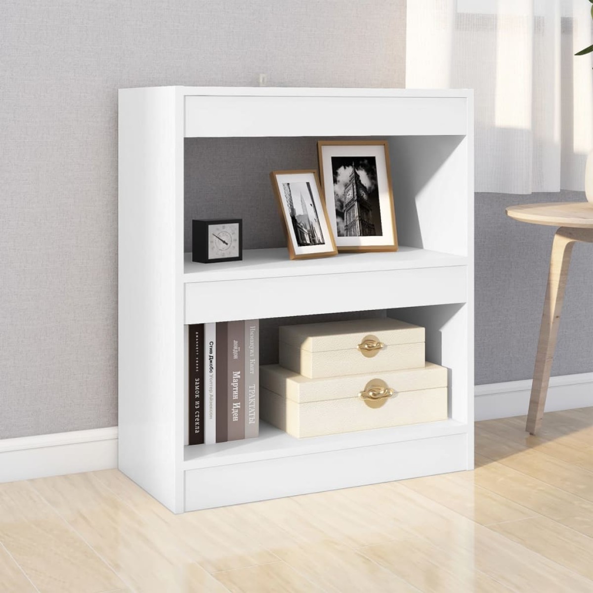 vidaXL Βιβλιοθήκη/Διαχωριστικό Χώρου Λευκό 60x30x72 εκ. Μοριοσανίδα