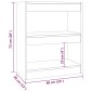 vidaXL Βιβλιοθήκη/Διαχωριστικό Χώρου Λευκό 60x30x72 εκ. Μοριοσανίδα