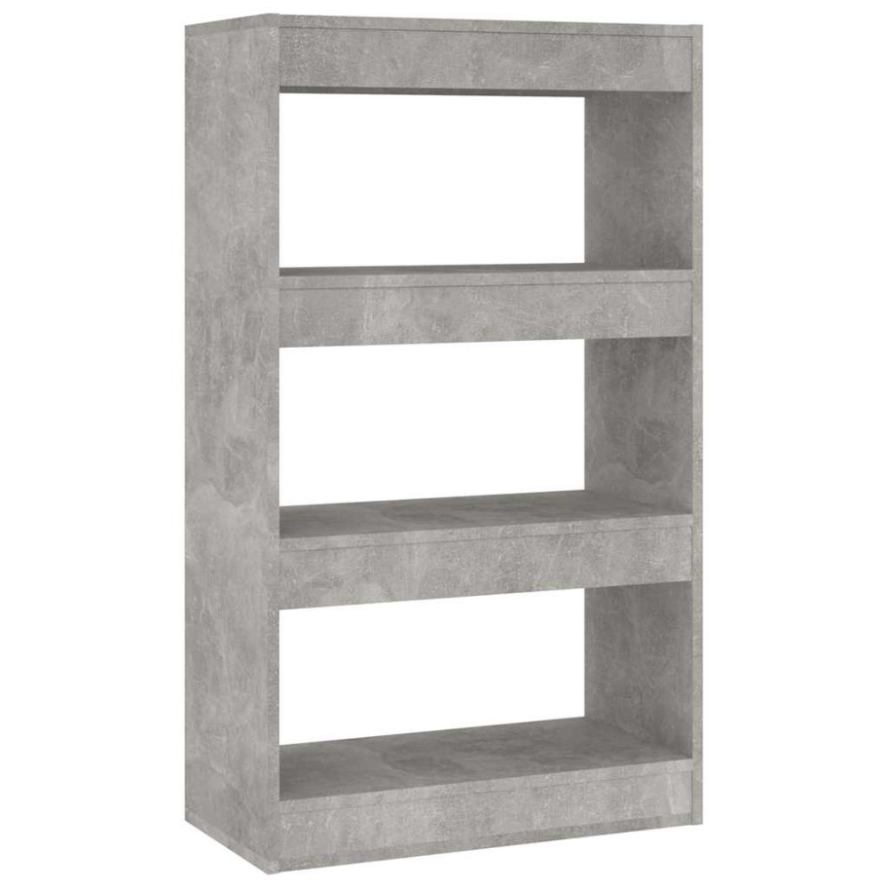 vidaXL Βιβλιοθήκη/Διαχωρισ. Χώρου Γκρι Σκυρ. 60x24x186 εκ. Επεξ. Ξύλο