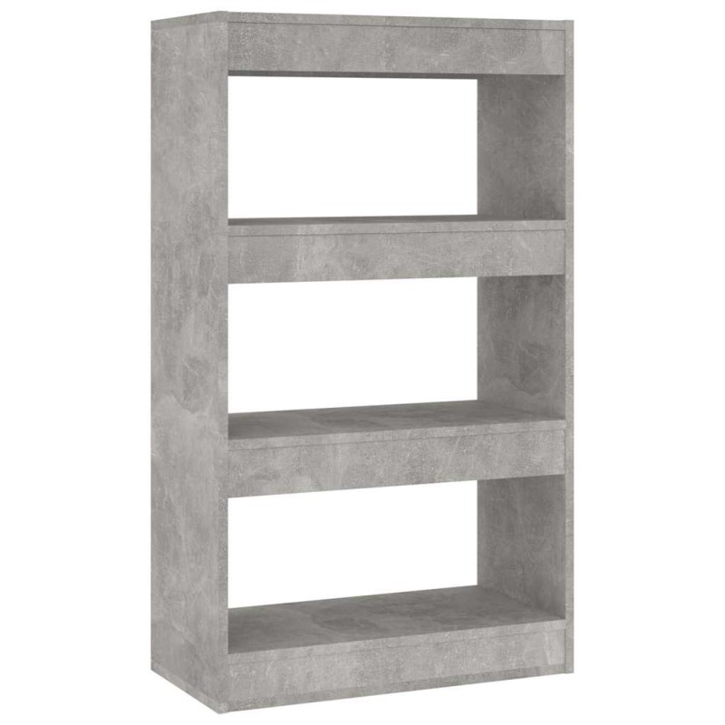 vidaXL Βιβλιοθήκη/Διαχωρισ. Χώρου Γκρι Σκυρ. 60x24x186 εκ. Επεξ. Ξύλο
