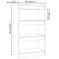 vidaXL Βιβλιοθήκη/Διαχωρισ. Χώρου Γκρι Σκυρ. 60x30x103 εκ. Μοριοσανίδα