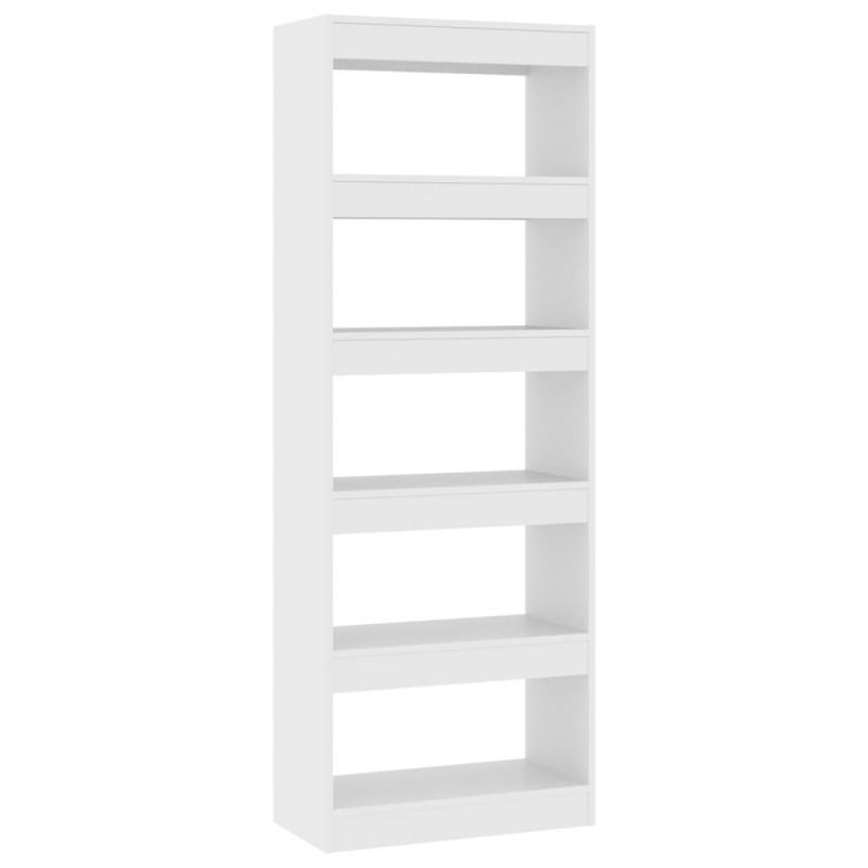 vidaXL Βιβλιοθήκη/Διαχωριστικό Χώρου Λευκό 60x24x155 εκ. Επεξ. Ξύλο
