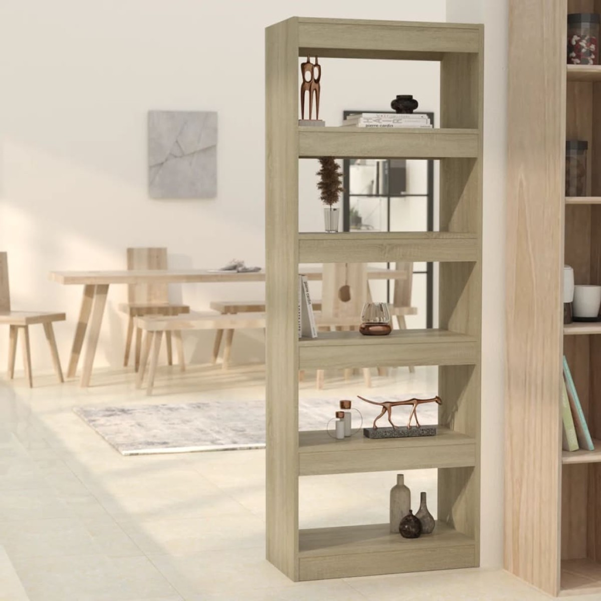 vidaXL Βιβλιοθήκη/Διαχωρ. Χώρου Sonoma Δρυς 60x30x166 εκ. Μοριοσανίδα