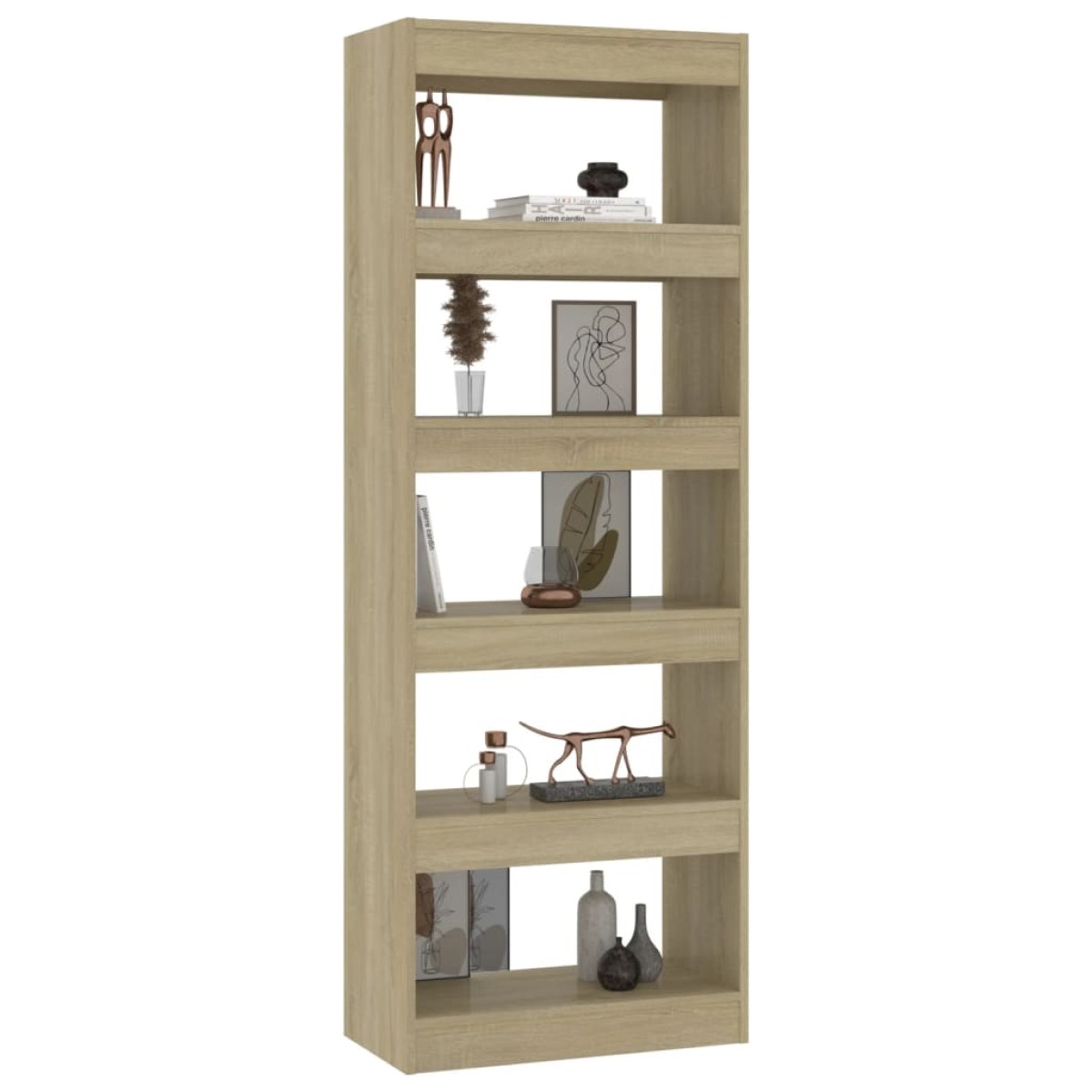 vidaXL Βιβλιοθήκη/Διαχωρ. Χώρου Sonoma Δρυς 60x30x166 εκ. Μοριοσανίδα