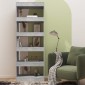 vidaXL Βιβλιοθήκη/Διαχωρισ. Χώρου Γκρι Σκυρ. 60x30x166 εκ. Μοριοσανίδα