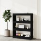vidaXL Βιβλιοθήκη/Διαχωρ. Χώρου Μαύρο 80x30x103 εκ. Επεξεργασμένο Ξύλο