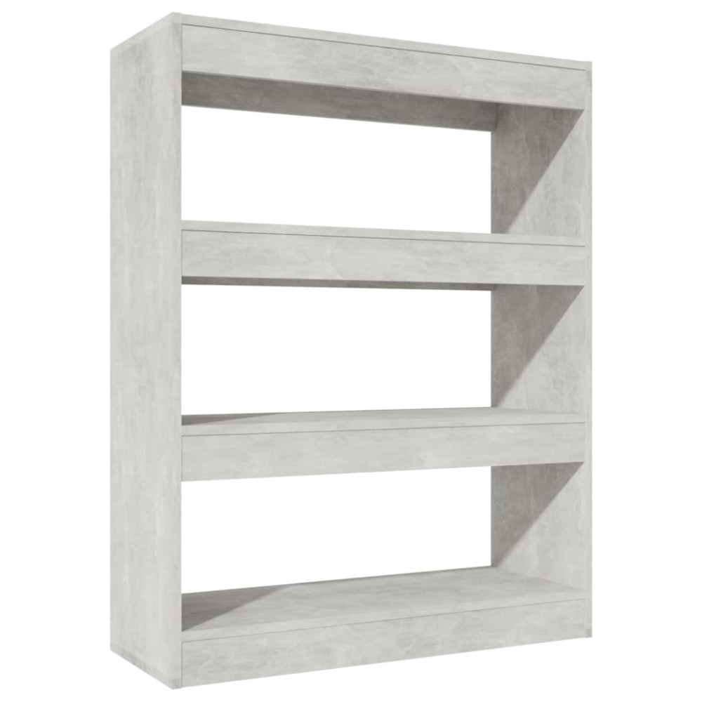 vidaXL Βιβλιοθήκη/Διαχωρ. Χώρου Γκρι Σκυρ. 80x30x103 εκ. Επεξεργ. Ξύλο