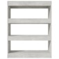 vidaXL Βιβλιοθήκη/Διαχωρ. Χώρου Γκρι Σκυρ. 80x30x103 εκ. Επεξεργ. Ξύλο