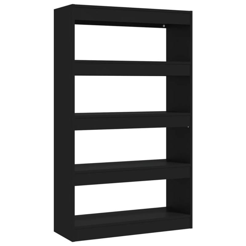 vidaXL Βιβλιοθήκη/Διαχωρ. Χώρου Μαύρο 80x30x135 εκ. Επεξεργ. Ξύλο