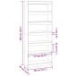 vidaXL Βιβλιοθήκη/Διαχωρισ. Χώρου Γκρι Σκυρ. 80x30x198 εκ. Μοριοσανίδα