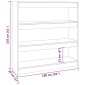 vidaXL Βιβλιοθήκη/Διαχωριστικό Χώρου Λευκό 100 x 30 x 103 εκ.