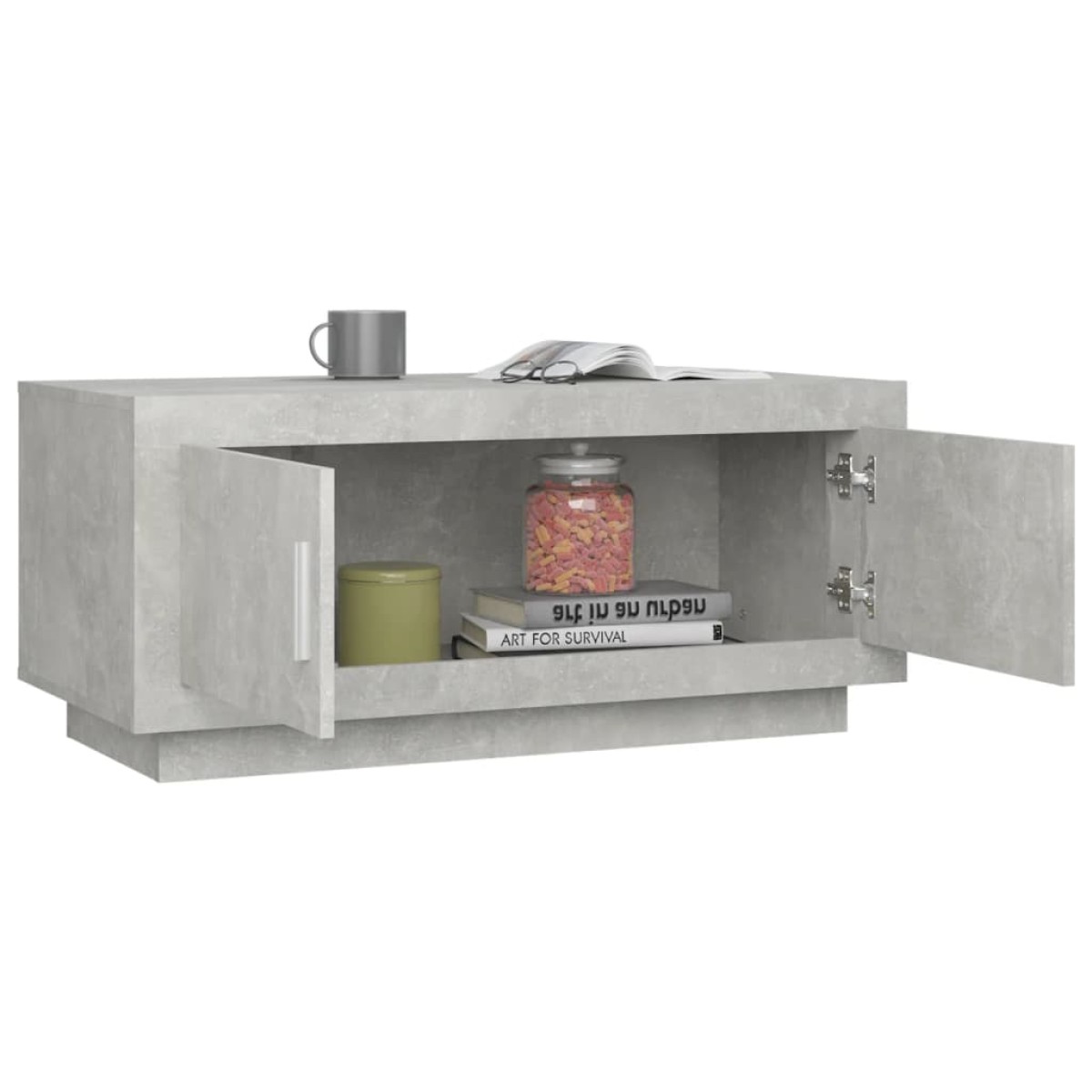 vidaXL Τραπεζάκι Σαλονιού Γκρι Σκυρ. 102x50x45 εκ. Επεξεργασμένο Ξύλο
