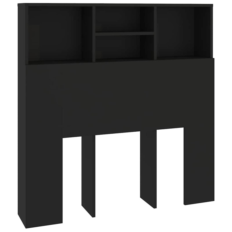 vidaXL Κεφαλάρι Με Αποθηκευτικό Χώρο Μαύρο 100x19x103,5 εκ.