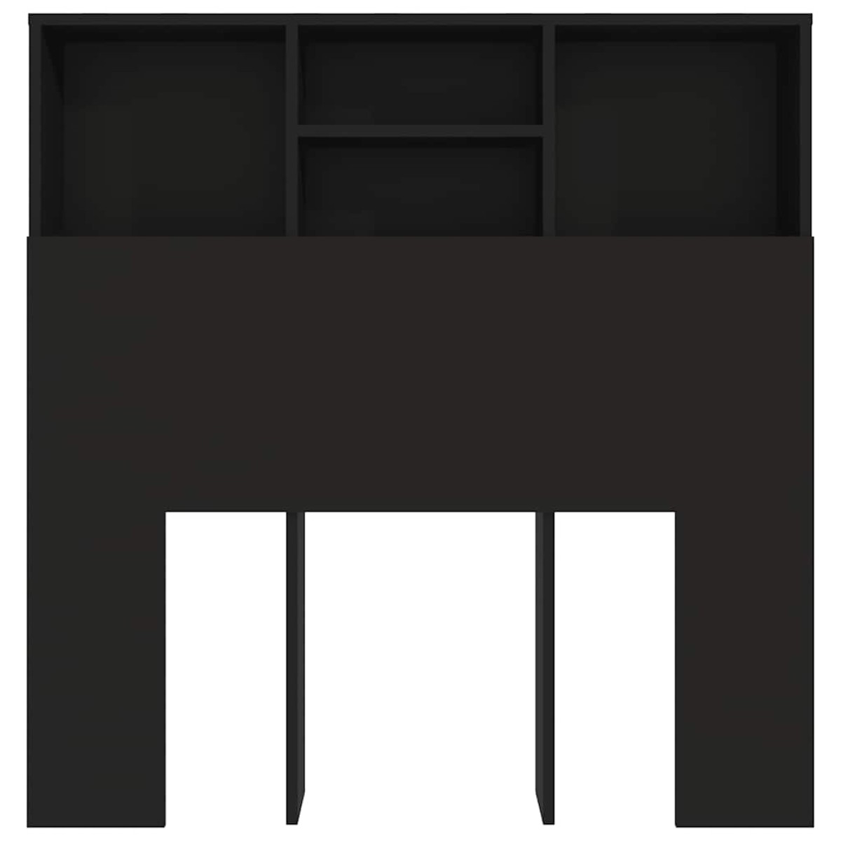 vidaXL Κεφαλάρι Με Αποθηκευτικό Χώρο Μαύρο 100x19x103,5 εκ.