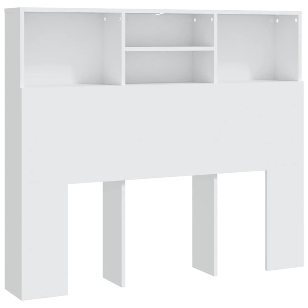 vidaXL Κεφαλάρι Με Αποθηκευτικό Χώρο Λευκό 120 x 19 x 103,5 εκ.