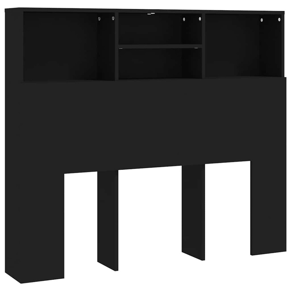 vidaXL Κεφαλάρι Με Αποθηκευτικό Χώρο Μαύρο 120 x 19 x 103,5 εκ.