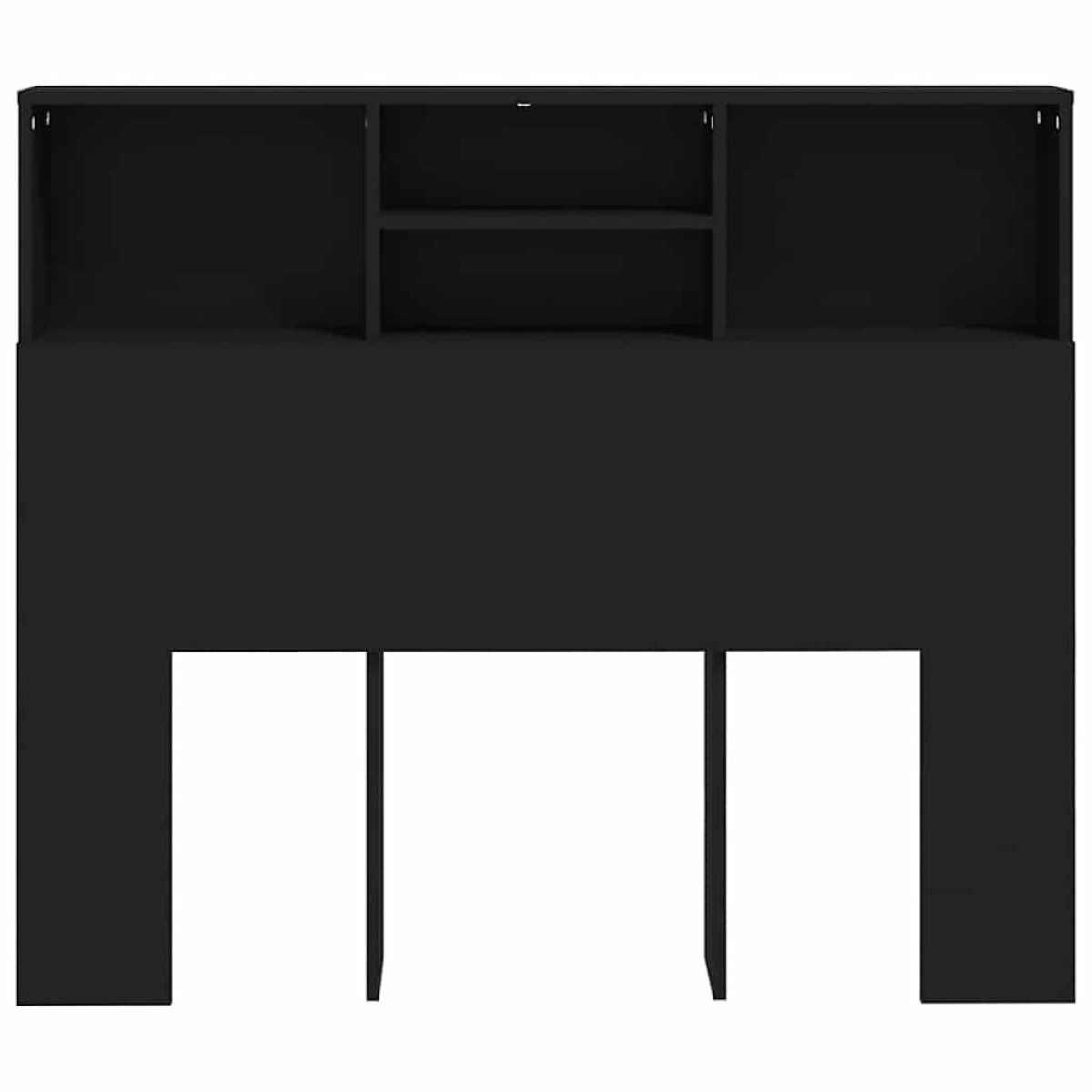 vidaXL Κεφαλάρι Με Αποθηκευτικό Χώρο Μαύρο 120 x 19 x 103,5 εκ.
