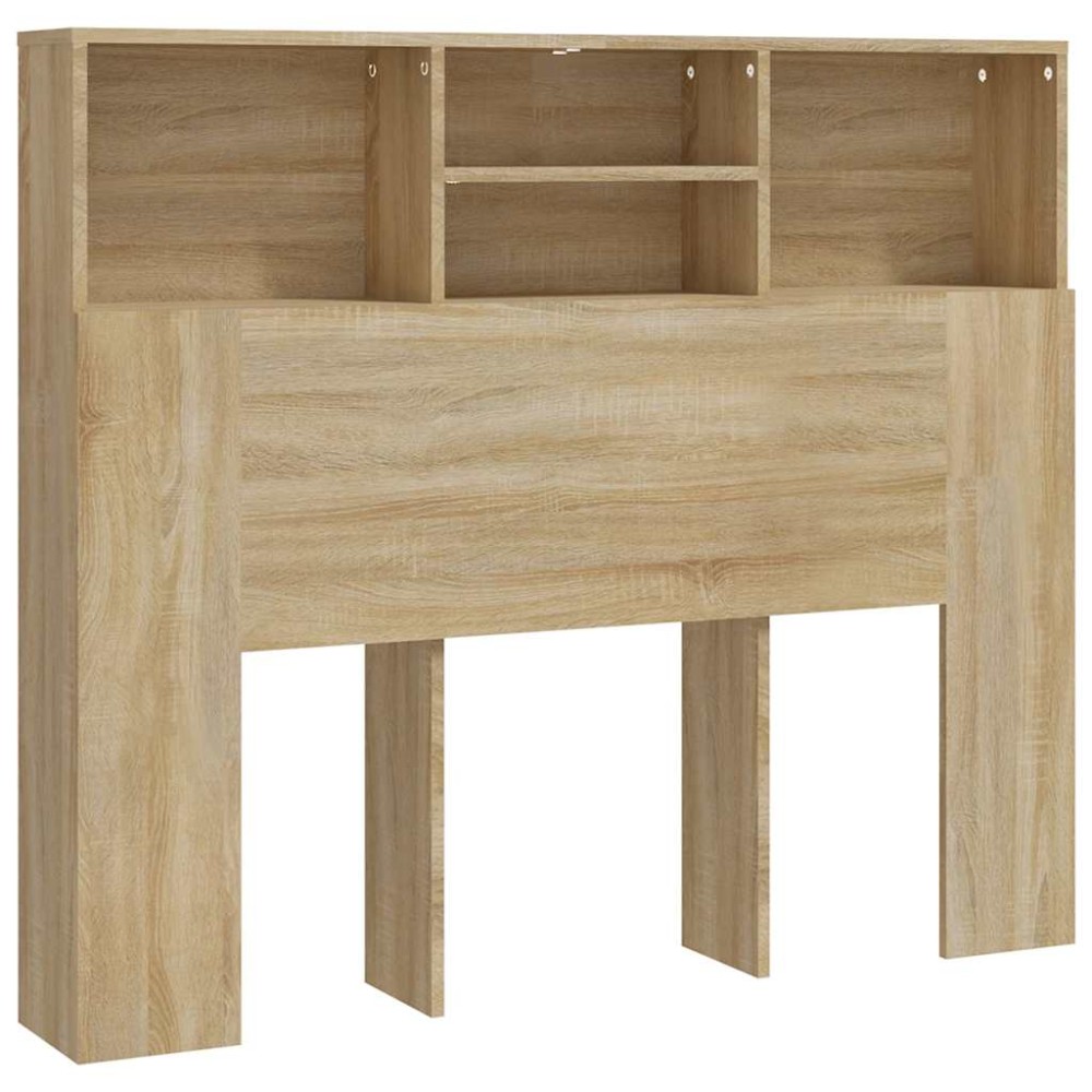 vidaXL Κεφαλάρι Με Αποθηκευτικό Χώρο Sonoma Δρυς 120 x 19 x 103,5 εκ.