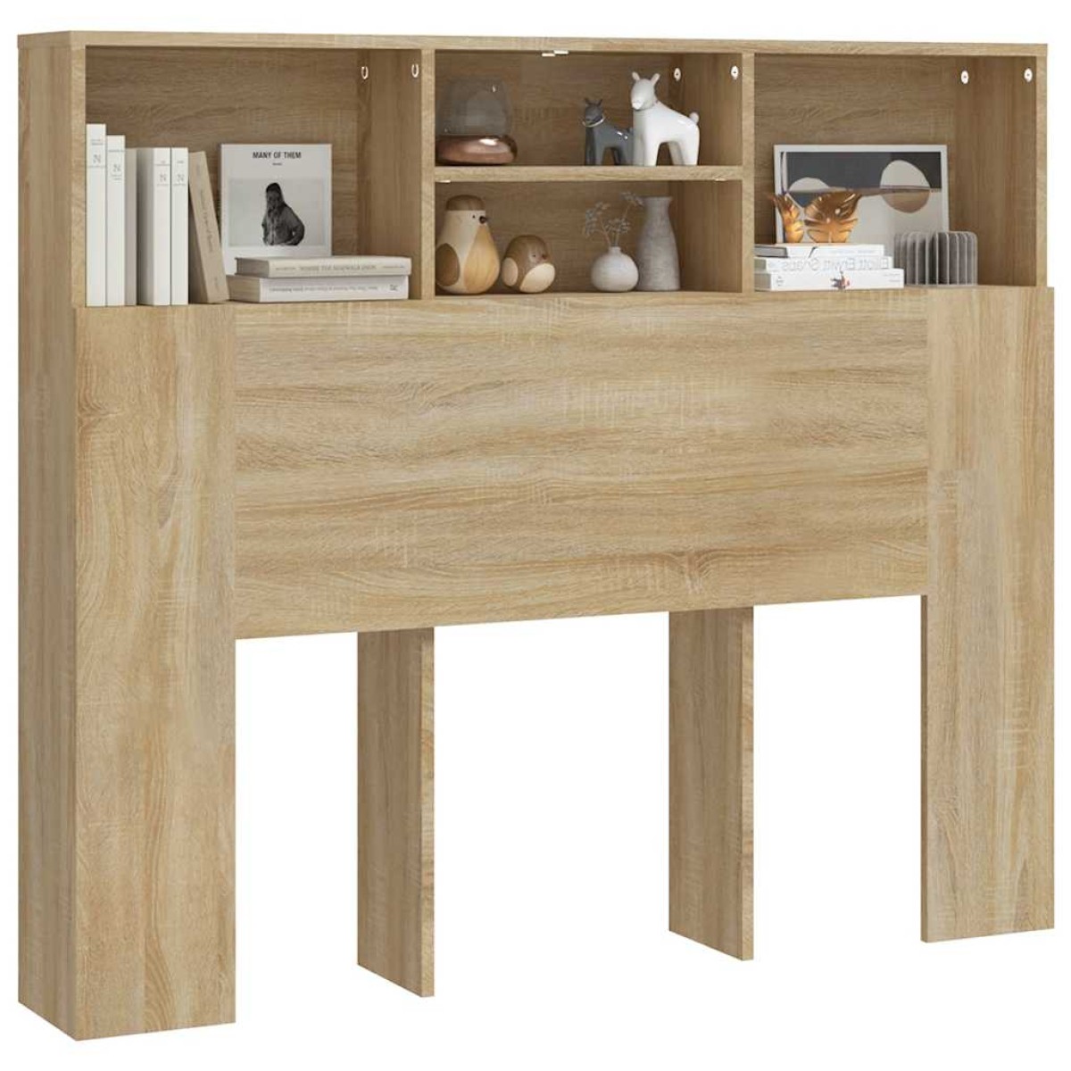 vidaXL Κεφαλάρι Με Αποθηκευτικό Χώρο Sonoma Δρυς 120 x 19 x 103,5 εκ.