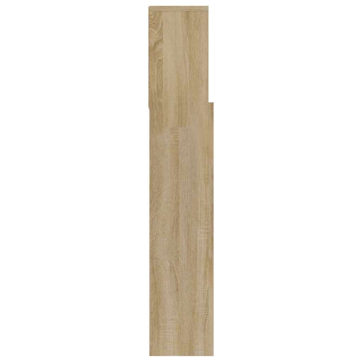 vidaXL Κεφαλάρι Με Αποθηκευτικό Χώρο Sonoma Δρυς 120 x 19 x 103,5 εκ.
