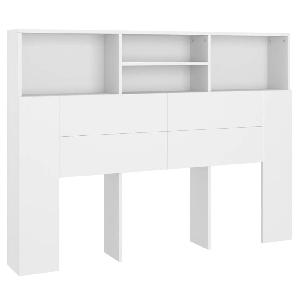 vidaXL Κεφαλάρι Ντουλάπι Λευκό 140x19x103,5 εκ.